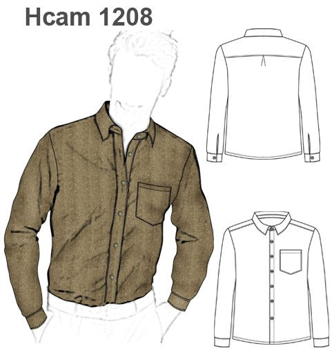 MOLDE CAMISA CLASICA HOMBRE 1208