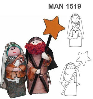 MOLDE MANUALIDAD PESEBRE NAVIDAD 1519