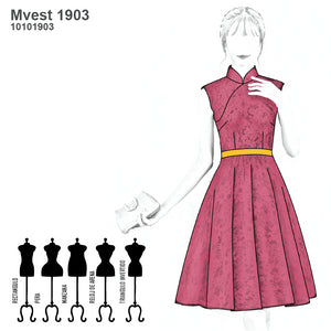 MOLDE VESTIDO QUIPAO MUJER 1903