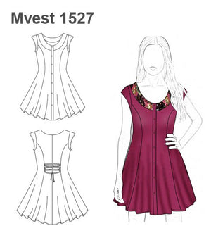 MOLDE VESTIDO SUELTO MUJER 1527
