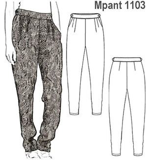 MOLDE PANTALON BOMBACHO MUJER 1103