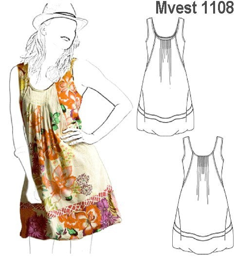 MOLDE VESTIDO SOLERA MUJER 1108