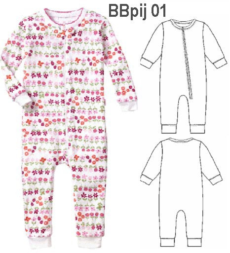 MOLDE PIJAMA ENTERITO BEBE 0901