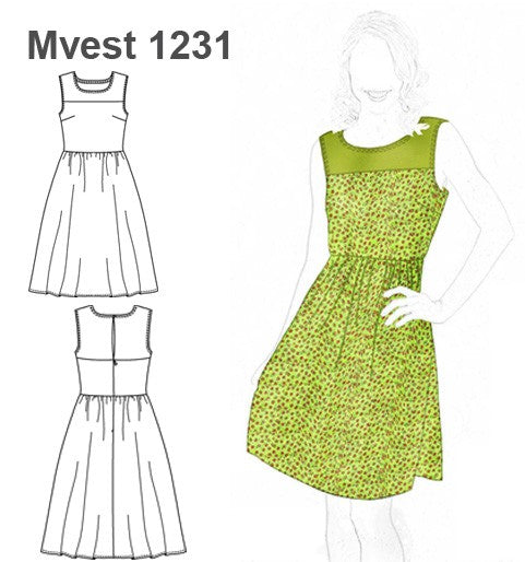 MOLDE VESTIDO EVASE MUJER 1231