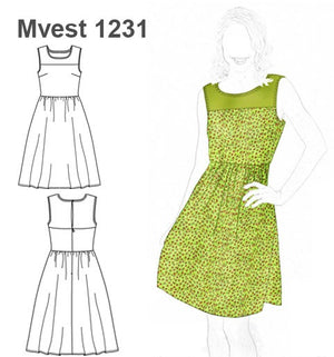 MOLDE VESTIDO EVASE MUJER 1231