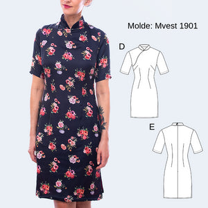 MOLDE VESTIDO QUIPAO MUJER 1901