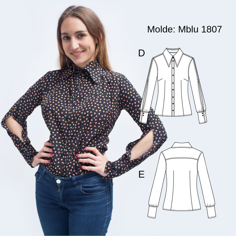 MOLDE BLUSA CAMISA MUJER 1807