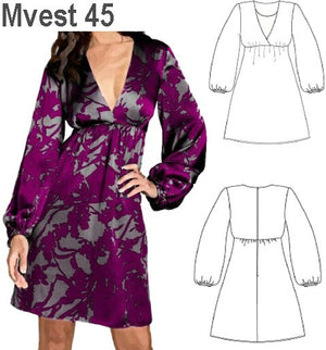 MOLDE VESTIDO BASICO MUJER 0945