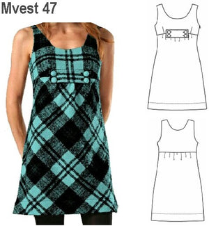 MOLDE VESTIDO JUMPER MUJER 0947