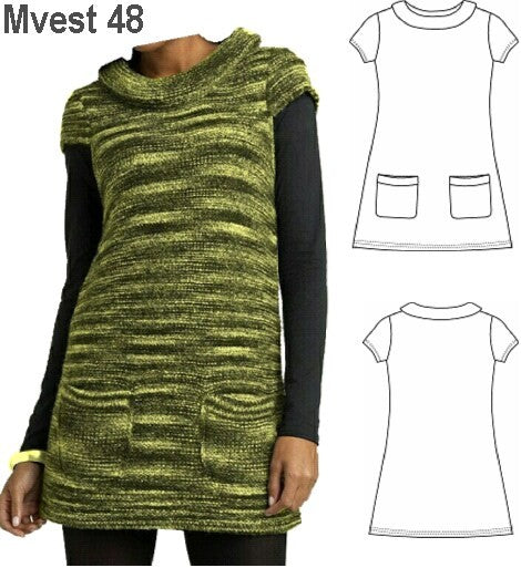 MOLDE VESTIDO TEJIDO MUJER 0948