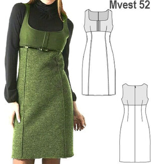 MOLDE VESTIDO JUMPER MUJER 0952
