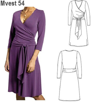 MOLDE VESTIDO RECOGIDO MUJER 0954