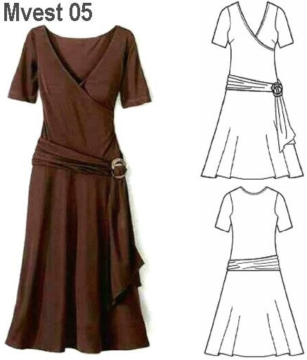 MOLDE VESTIDO TALLE LARGO MUJER 0905