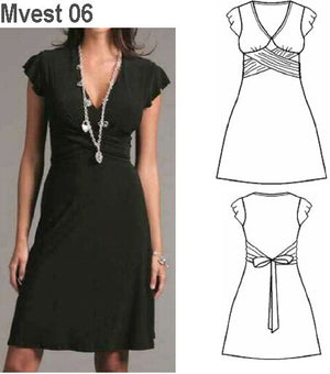 MOLDE VESTIDO EVASE MUJER 0906