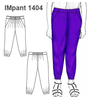 MOLDE PANTALON BOMBACHO NIÑA 1404