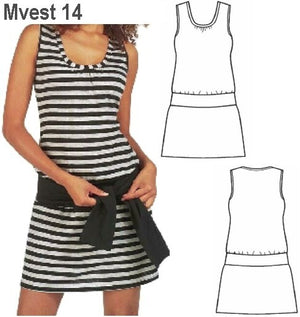 MOLDE VESTIDO POLERA MUJER 0914