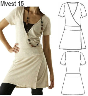MOLDE VESTIDO POLERA MUJER 0915