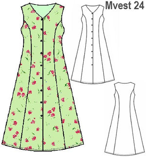 MOLDE VESTIDO BATA MUJER 0924