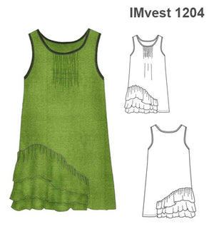 MOLDE VESTIDO VUELOS NIÑA 1204