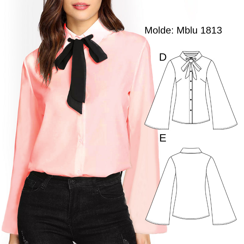 MOLDE BLUSA CAMISA MUJER 1813