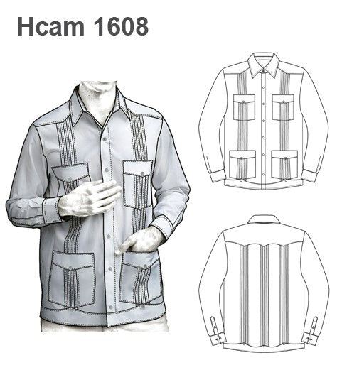 MOLDE CAMISA GUAYABERA HOMBRE 1608