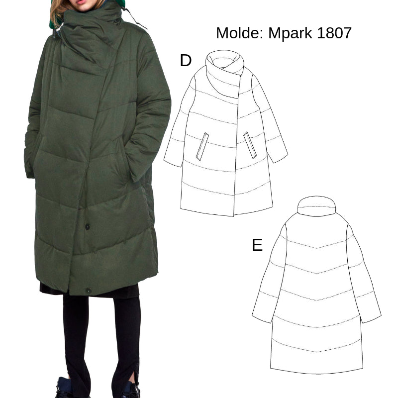 MOLDE PARKA ABRIGO MUJER 1807