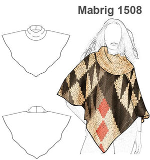 MOLDE ABRIGO CAPA PONCHO MUJER 1508