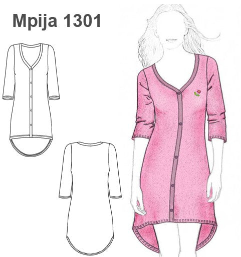 MOLDE PIJAMA CAMISA MUJER 1301