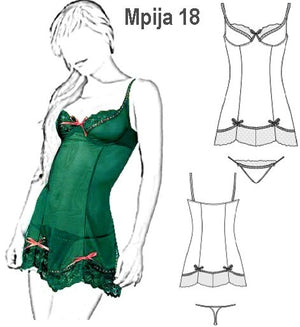 MOLDE PIJAMA ENAGUA MUJER 0918