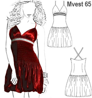 MOLDE VESTIDO GLOBO MUJER 0965